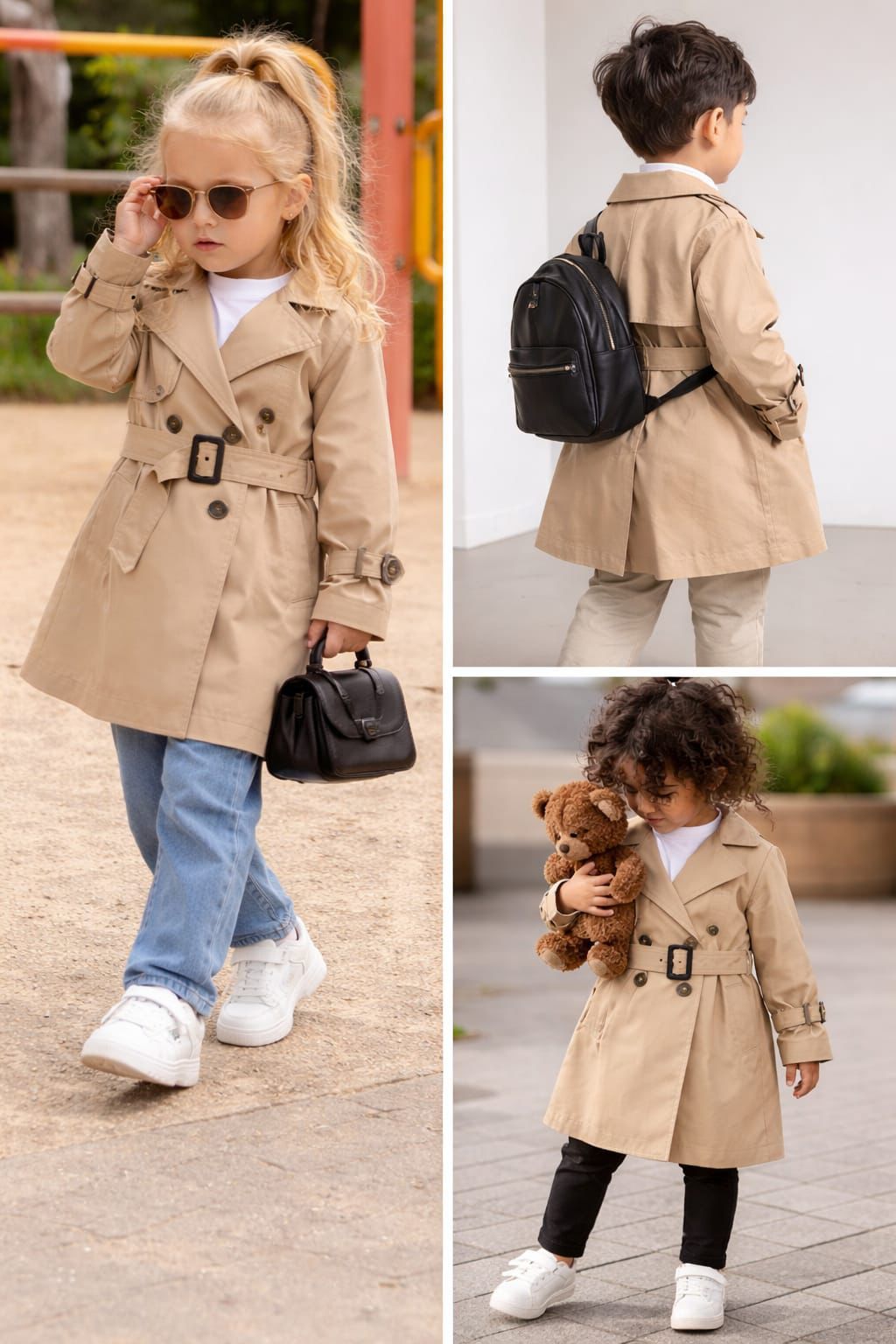 Manteau Trench Chic Enfant – Style Classique