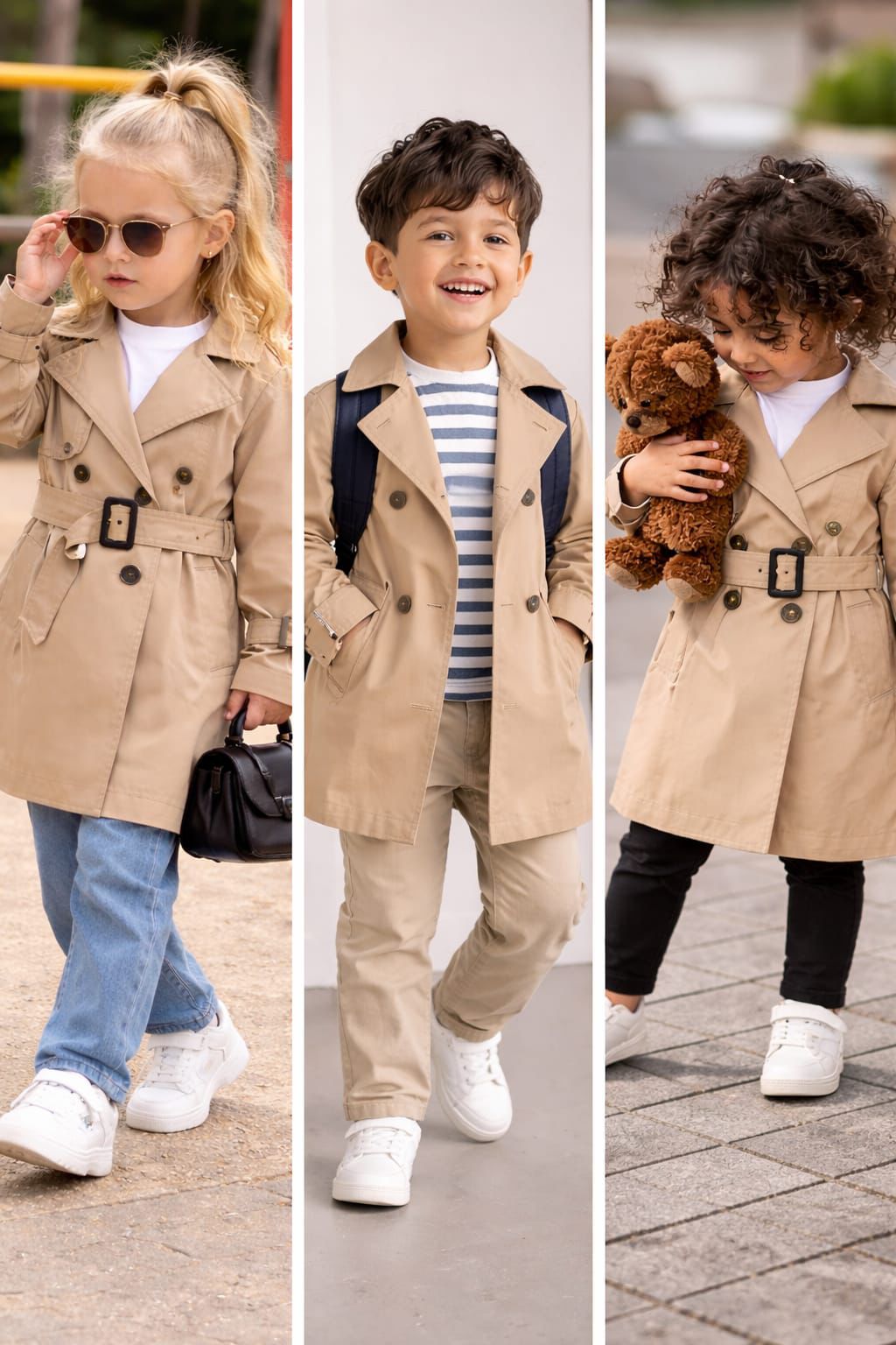 Manteau Trench Chic Enfant – Style Classique