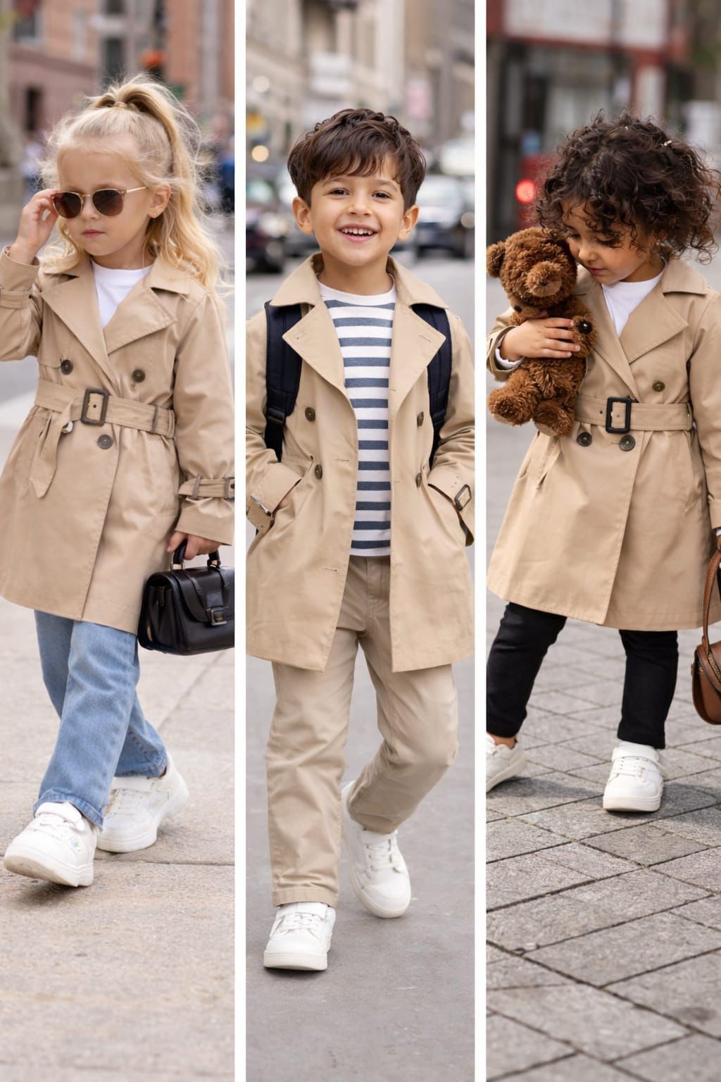 Manteau Trench Chic Enfant – Style Classique